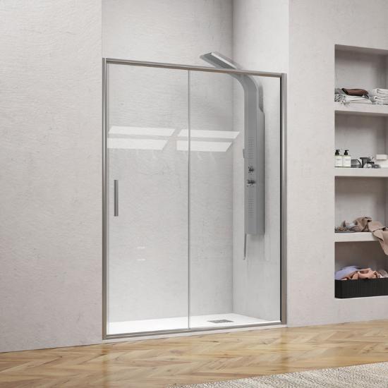 Εικόνα της Karag Καμπίνα Από Τοίχο σε Τοίχο με Διάφανο Κρύσταλλο EFE 400 Silver