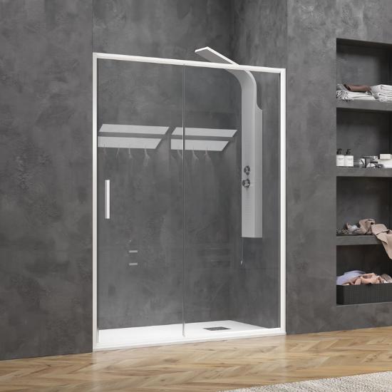 Εικόνα της Karag Καμπίνα Από Τοίχο σε Τοίχο με Διάφανο Κρύσταλλο EFE 400 White