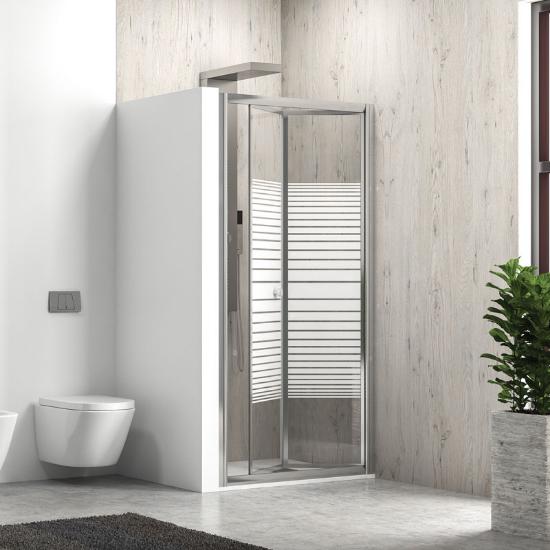 Εικόνα της Karag Καμπίνα Σπαστή από Τοίχο σε Τοίχο με Σεριγραφάτο Κρύσταλλο M4S Cromo