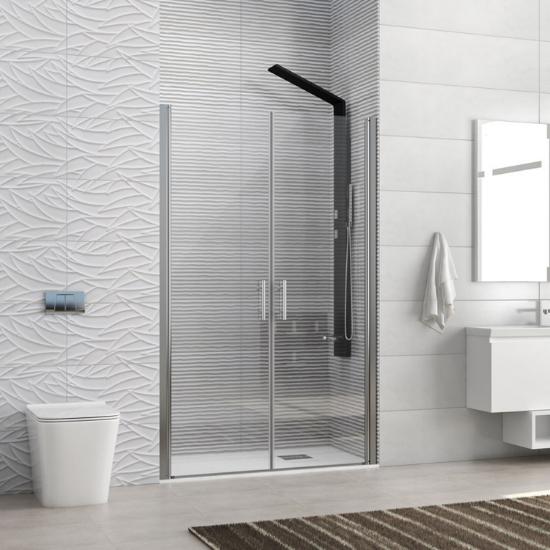 Εικόνα της Karag Καμπίνα Από Τοίχο σε Τοίχο με Διάφανο Κρύσταλλο S 28 ALTO SALLON Cromo