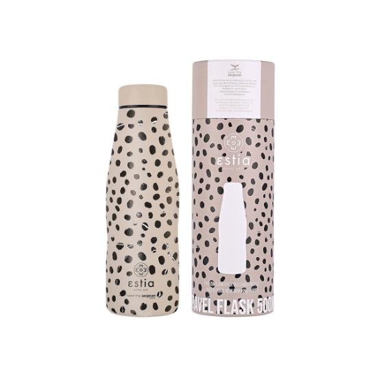 Εικόνα της Estia Θερμός Travel Flask Save the Aegean 500ml Leopard Taupe