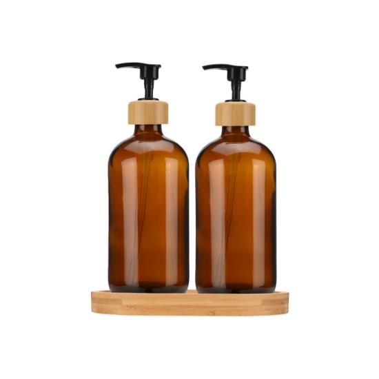 Εικόνα της Estia Αντλιες Σαπουνιού Bamboo Essentials Γυάλινες 500ml Σετ 3 Τεμ. Με Δίσκο Bamboo