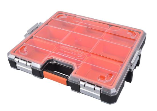 Εικόνα της Tactix Ταμπακιέρα Εργαλείων 9 Θέσεων με Αφαιρούμενα Κουτιά Πορτοκαλί 46x38x8εκ.