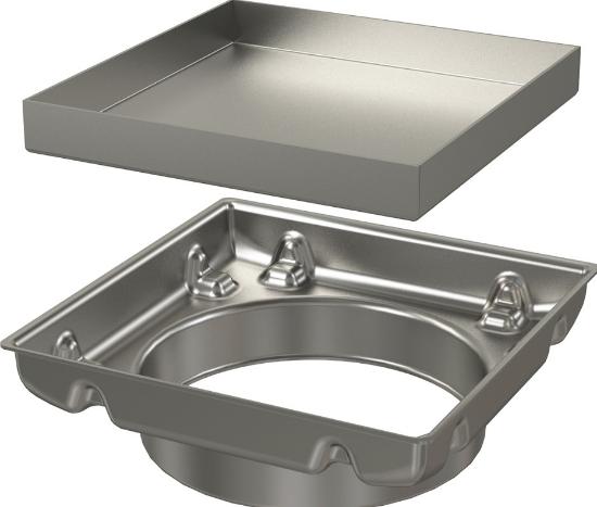 Εικόνα της Alcaplast Σιφώνι Δαπέδου με Σχάρα Διπλής Όψης 13cmX13cm