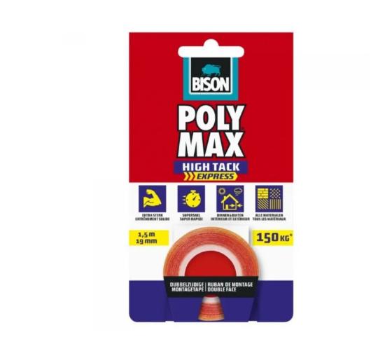 Εικόνα της Ταινια Διπλης Οψης Polymax High Tack 1,5mtX19mm