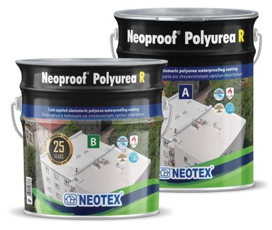 Εικόνα της Neotex Neoproof Polyurea A+B KIT Επαλειφόμενη Ελαστική Στεγανωτική Πολυουρία Λευκό