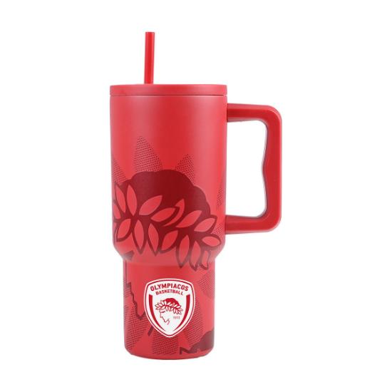 Εικόνα της Estia Θερμός Straw Tumbler Xl Olympiacos Bc Edition 900ml