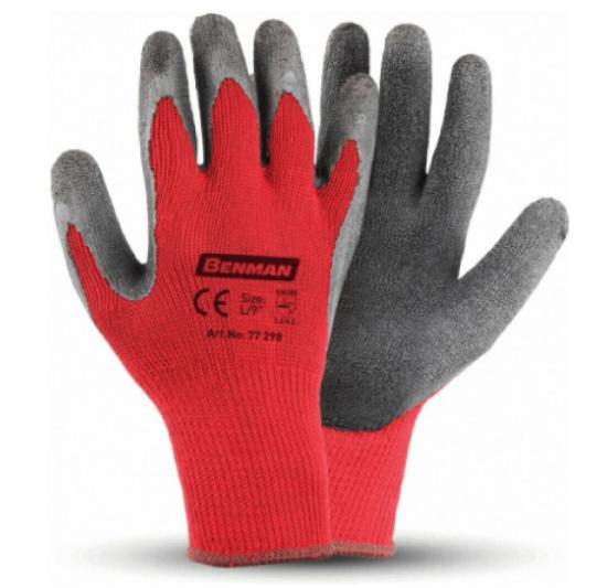 Εικόνα της Benman Γάντια Εργασίας Latex Ηλεκτρολόγου Κόκκινα 9"/L