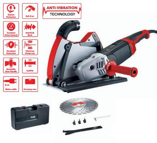 Εικόνα της Flex Γωνιακός Τροχός Με Κεφαλή Αναρρόφησης Σκόνης DCG L 26-6 230 Set