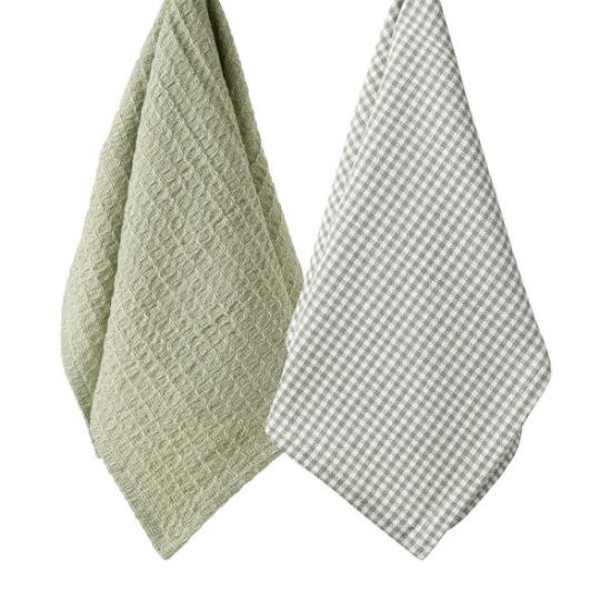 Εικόνα της Estia Πετσέτα Κουζίνας Piccolo 45x65cm Γκρι Σετ 2τεμ.