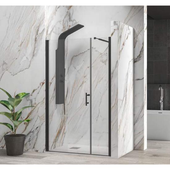 Εικόνα της Karag Καμπίνα Από Τοίχο σε Τοίχο με Διάφανο Κρύσταλλο S 5 ALTO Black