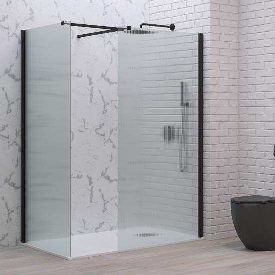 Εικόνα της Karag Σταθερά διαχωριστικά ντουζιέρας με flute κρύσταλλο WALKIN 2 Black