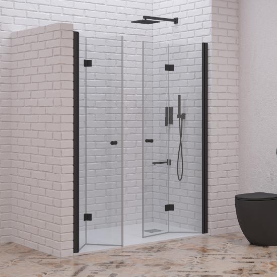 Εικόνα της Karag Καμπίνα Από Τοίχο σε Τοίχο με Διάφανο Κρύσταλλο S 7 DP Black