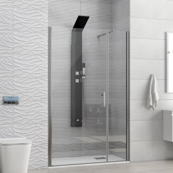 Εικόνα της Karag Καμπίνα Από Τοίχο σε Τοίχο με Διάφανο Κρύσταλλο S 5 ALTO Cromo