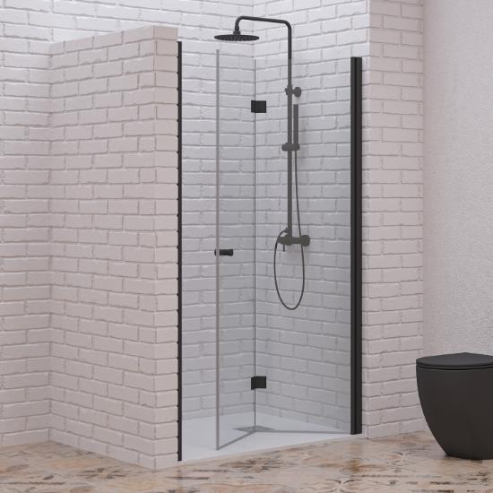 Εικόνα της Karag Καμπίνα από τοίχο σε τοίχο με διάφανο κρύσταλλο S 7 PORTA Black