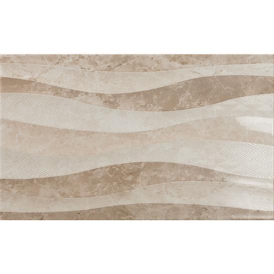 Εικόνα της Bagno Tiles Πλακάκι Decor Eleganza Waves Taupe 33,3X55Cm