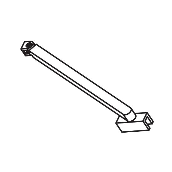 Εικόνα της Karag Αντηρίδα Κράτησης Κρυστάλλου Ντουζιέρας για TINOS Gun Metal 22cm