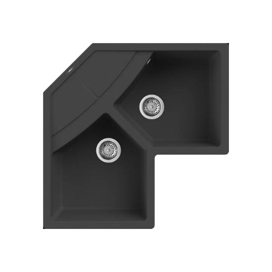 Εικόνα της Elleci Νεροχύτης Κουζίνας UNICO Corner Nero 40  83x83cm