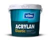 Εικόνα της Vitex Acrylan Elastic Ελαστομερές Στεγανωτικό Χρώμα Νερού Εξωτερικών Καθέτων Επιφανειών Λευκό Ματ