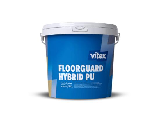 Εικόνα της Vitex Floorguard Ακρυλικό Υβριδικό Χρώμα Δαπέδου Πολυουρεθάνης Νερού Σατινέ Λευκό