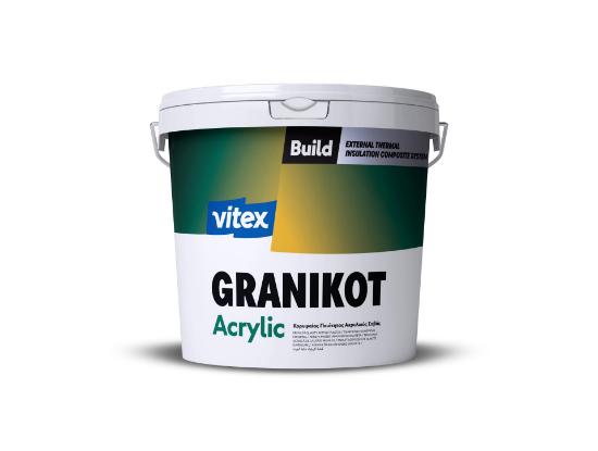 Εικόνα της Vitextherm Granikot Acrylic Flat Ακρυλικός Σοβάς Υψηλής Ποιότητας Λευκός