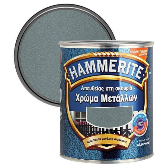 Εικόνα της Hammerite Χρώμα 3 σε 1 Απευθείας στην Σκουριά Μεταλιζέ Μπλε-Γκρι 750ml