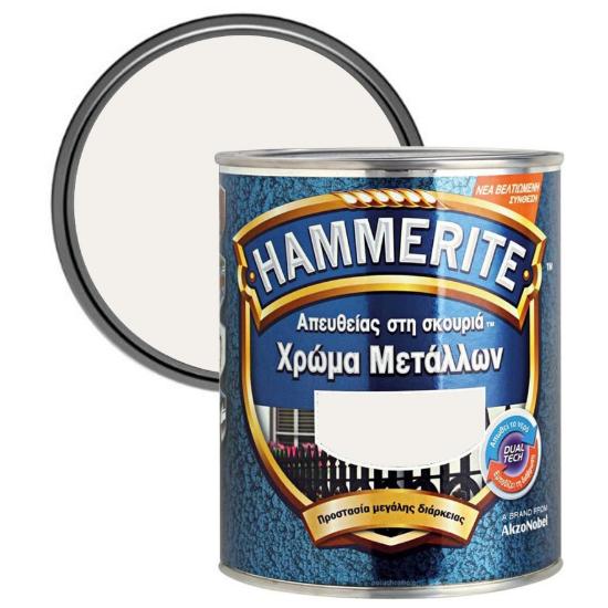 Εικόνα της Hammerite Χρώμα 3 σε 1 Απευθείας στην Σκουριά Σατινέ Λευκό  750ml