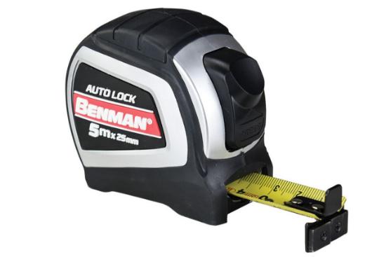 Εικόνα της Benman Μέτρο Ρολό Μαγνητικό Auto Lock 5Mt 25Mm