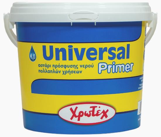 Εικόνα της Χρωτέχ Universal Primer Ακρυλικό Αστάρι Νερού Πολλαπλών Χρήσεων Λευκό 750ml
