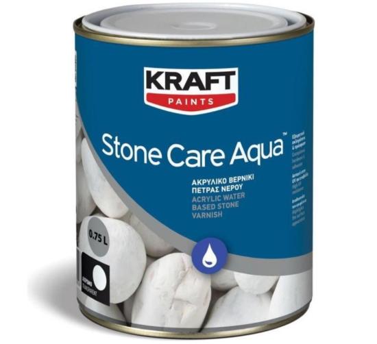 Εικόνα της Kraft Stone Care Aqua Ακρυλικό Βερνίκι Πέτρας Νερού Άχρωμο 0.75lt