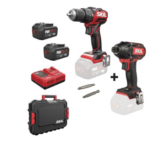 Εικόνα της Skil SET 3075HB Κρουστικό Δράπανο, 3231CA Παλμικό Κατσαβίδι με 2 Μπαταρίες 4,0Ah και Ταχυφορτιστή 6,0Α
