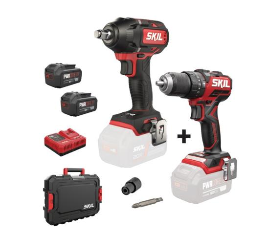 Εικόνα της Skil Set 3075HB Κρουστικό Δράπανο, 3281CA Μπουλονόκλειδο με 2 Μπαταριες 4,0Αh και Ταχυφορτιστή 6,0Α