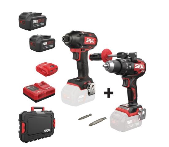 Εικόνα της Skil Set 3085HB Κρουστικό Δράπανο,3231CA Παλμικό Κατσαβίδι με 2 Μπαταρίες 4,0Ah και Ταχυφορτιστή