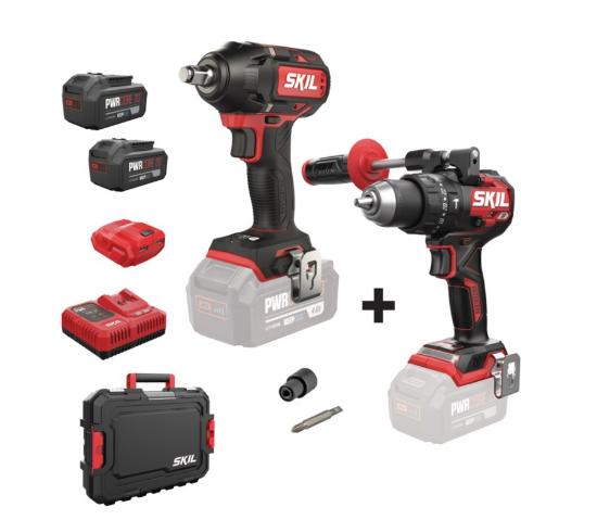Εικόνα της Skil Set 3085HB Κρουστικό Δράπανο, 3281CA Μπουλονόκλειδο με 2 Μπαταρίες 4,0Ah και Ταχυφορτιστή 6,0Α