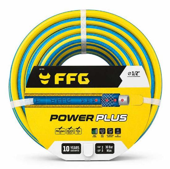 Εικόνα της FF Group Λάστιχο Ποτίσματος Power Plus Κίτρινο - Μπλε 1/2''