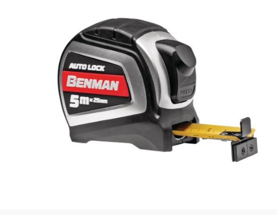 Εικόνα της Benman Μέτρο Ρολό Auto Lock 8m x 25mm