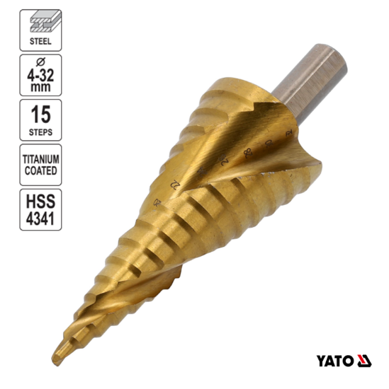 Εικόνα της Yato Τρυπάνι Κωνικό Τιτανίου 4-32mm YT-44748