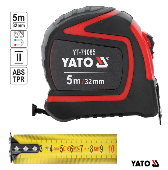 Εικόνα της Yato Μέτρο Με Λάστιχο 5m 32mm YT-71085