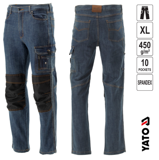 Εικόνα της Yato Παντελόνι Εργασίας Τζιν Stretch Mara - Xxl-Μέγεθος