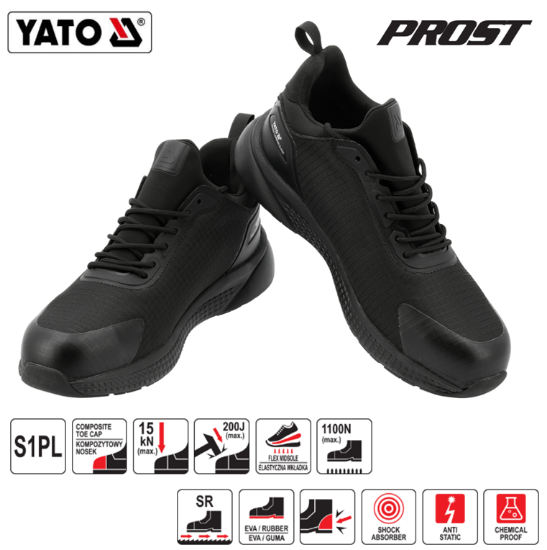 Εικόνα της Yato Παπούτσι Ασφαλείας Prost S1 Pl Sr - 46-Μέγεθος