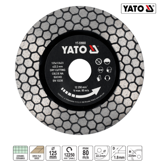 Εικόνα της Yato Δίσκος Γρανίτη 125MM ΥΤ-59980