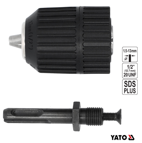 Εικόνα της Yato Τσοκ Αυτόματο Με Αντάπτορα Sds Plus 1/2-13MM ΥΤ-820305