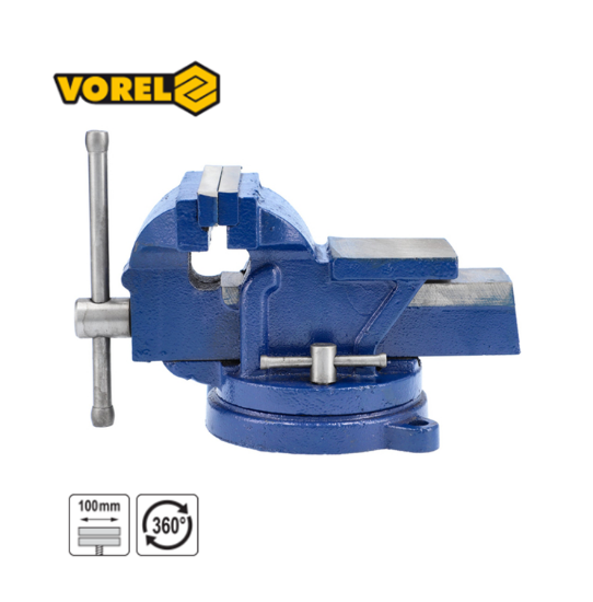 Εικόνα της Vorel Μέγγενη 100MM 36037 Αμόνι Περιστρεφόμενη