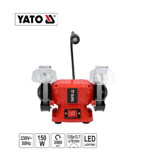 Εικόνα της Yato Δίδυμος Τροχός 150W 125MM YT-822100