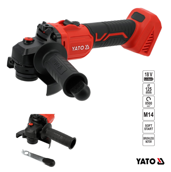 Εικόνα της Yato Τροχός Γωνιακός BL18V 125MM Body YT-828253