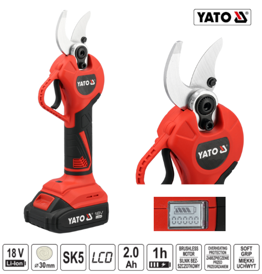 Εικόνα της Yato Ψαλίδι Κλαδέματος 18V 30MM 1X2AH YT-828380