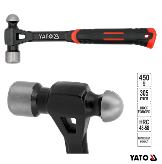 Εικόνα της Yato Σφυρί Μπίλιας Monoblock 450GR YT-45770