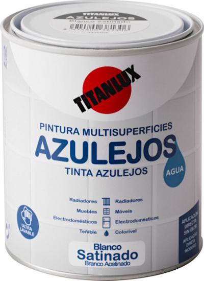 Εικόνα της Titan Azulejos Σμαλτόχρωμα Νερού Satin Λευκό 750m