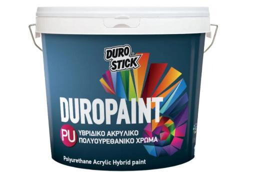 Εικόνα της Durostick Duropaint PU Υβριδικό, Ακρυλικό-Πολυουρεθανικό χρώμα Λευκό 10lt