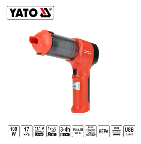 Εικόνα της Yato Σκουπάκι Μπαταρίας 2 Σε 1 100W YT-85686